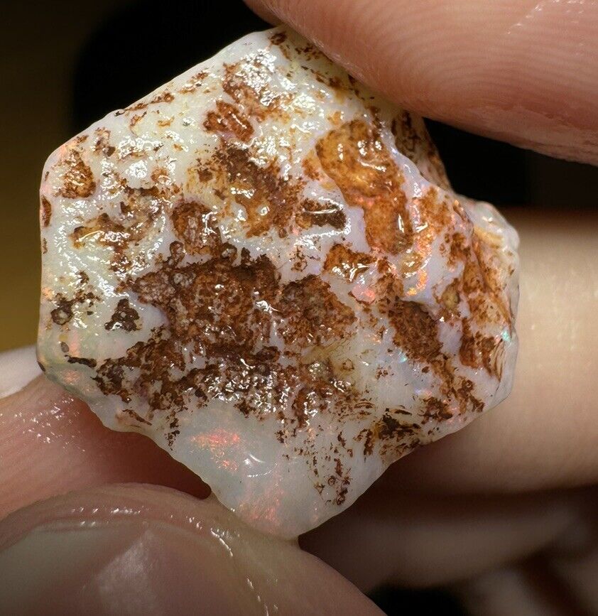 12.3 Carats Solid Rough Coober Pedy Opal Piece with Beautiful Colour B1