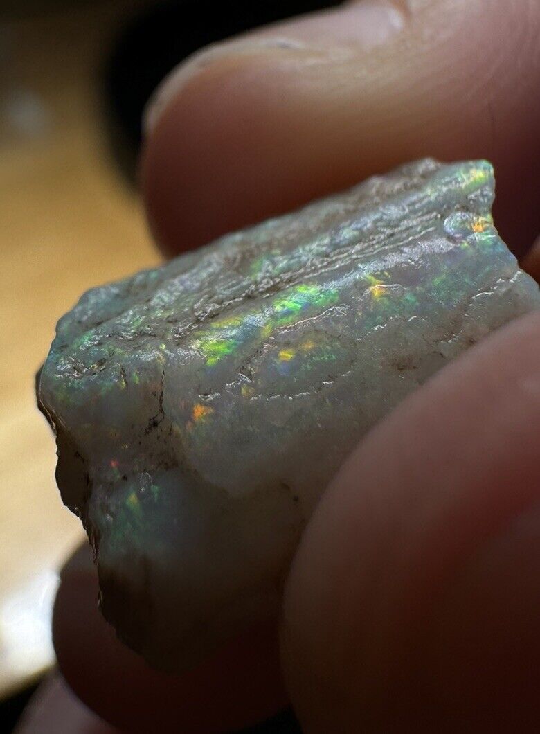 6.6 Carats Solid Rough Coober Pedy Opal Piece with Beautiful Colour B1