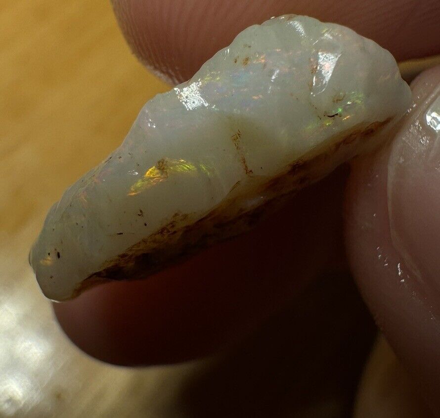 8.6 Carats Solid Rough Coober Pedy Opal Piece with Beautiful Colour B1 shell