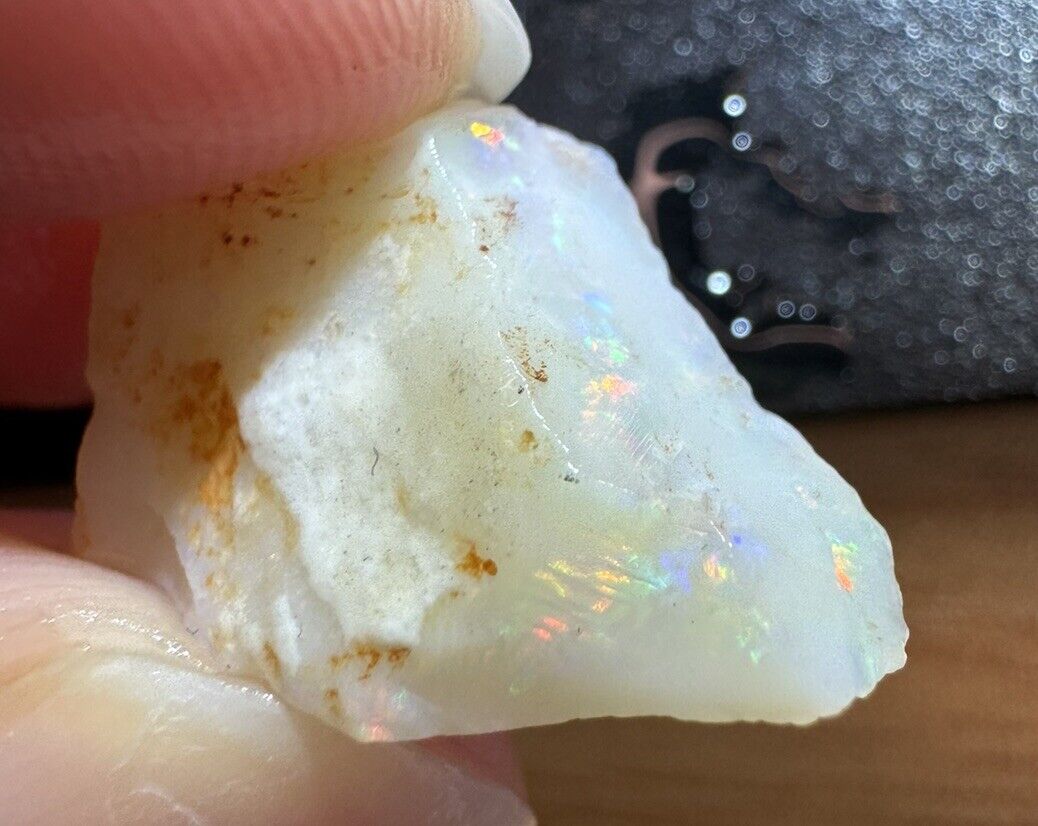 6.4 Carats Solid Rough Coober Pedy Opal Piece with Beautiful Colour