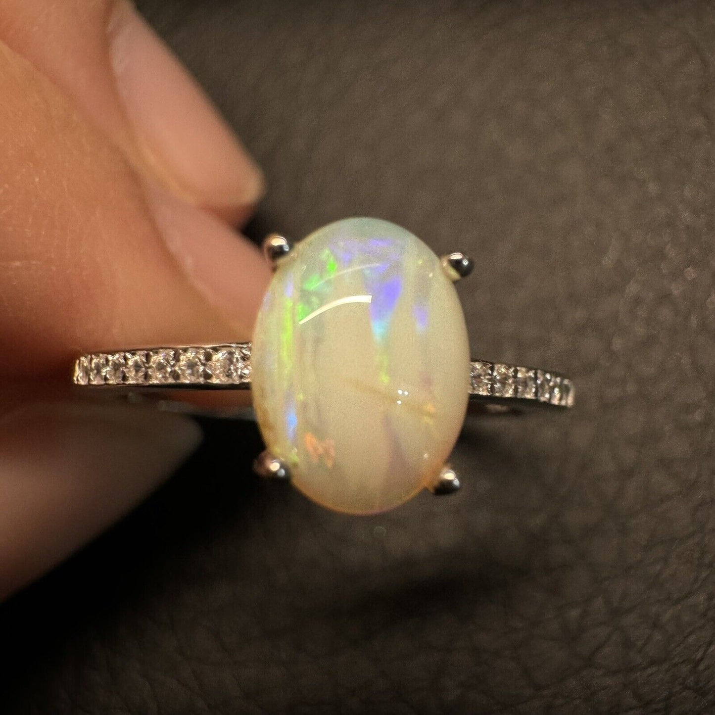 Ring $180 Opal Piece with Beautiful Colour C1-2215