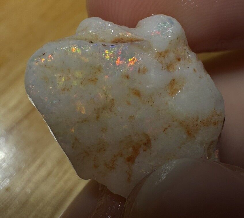 15.5 Carats Solid Rough Coober Pedy Opal Piece with Beautiful Colour B1 shell