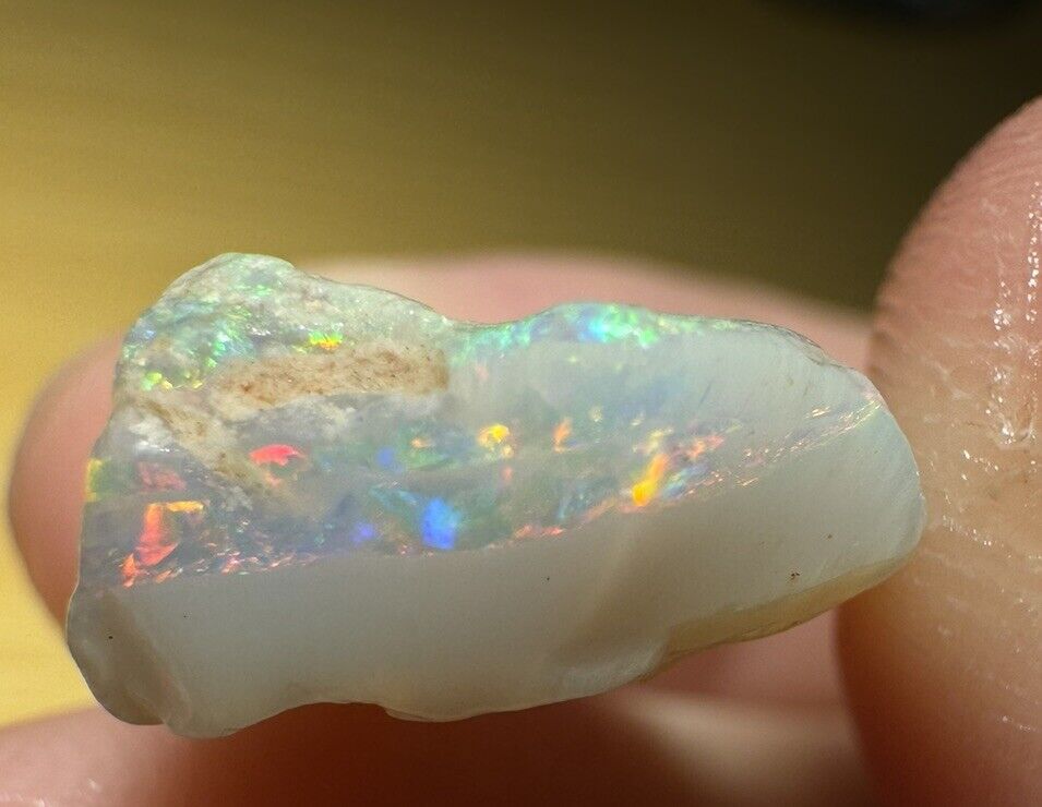 8.6 Carats Solid Rough Coober Pedy Opal Piece with Beautiful Colour C1
