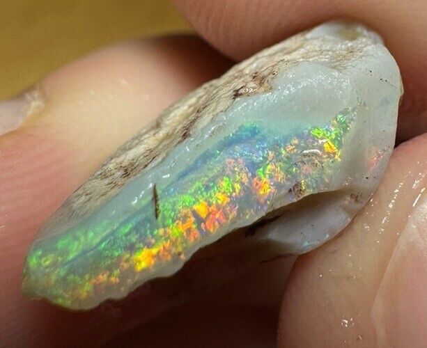8.85 Carats Solid Rough Coober Pedy Opal Piece with Beautiful Colour B1