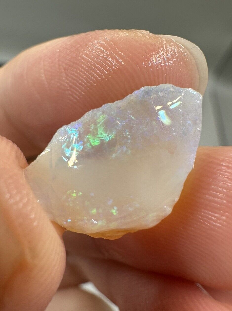 5.6 Carats Solid Rough Coober Pedy Opal Piece with Beautiful Colour