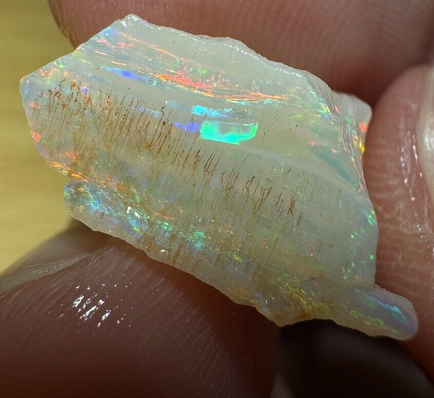 5 Carats Solid Rough Coober Pedy Opal Piece with Beautiful Colour C1