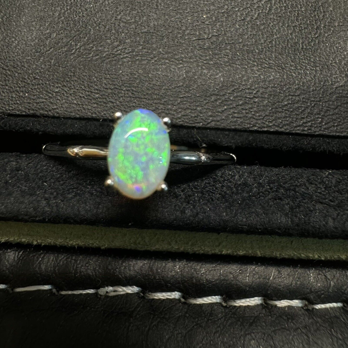 Ring $180 Opal Piece with Beautiful Colour C1-2206