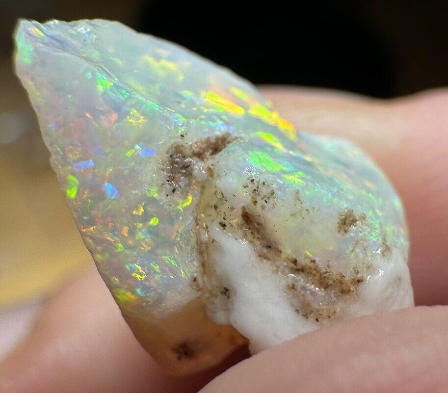 4.7 Carats Solid Rough Coober Pedy Opal Piece with Beautiful Colour B1