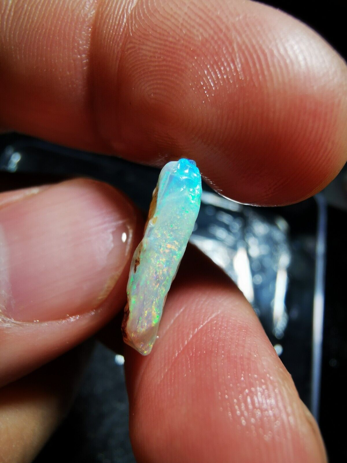7.3 Carats Solid Rough Coober Pedy Opal Piece with Beautiful Colour