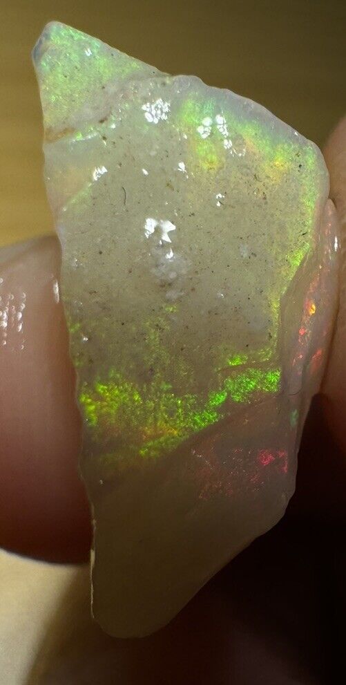 5 Carats Solid Rough Coober Pedy Opal Piece with Beautiful Colour C1