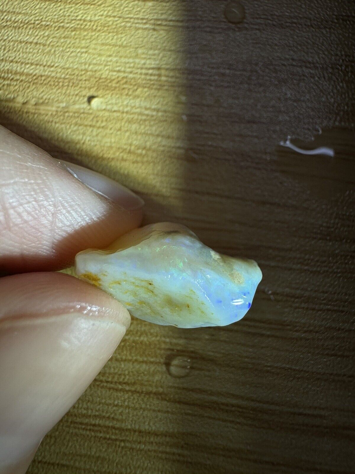 9.65 Carats Solid Rough Coober Pedy Opal Piece with Beautiful Colour B1