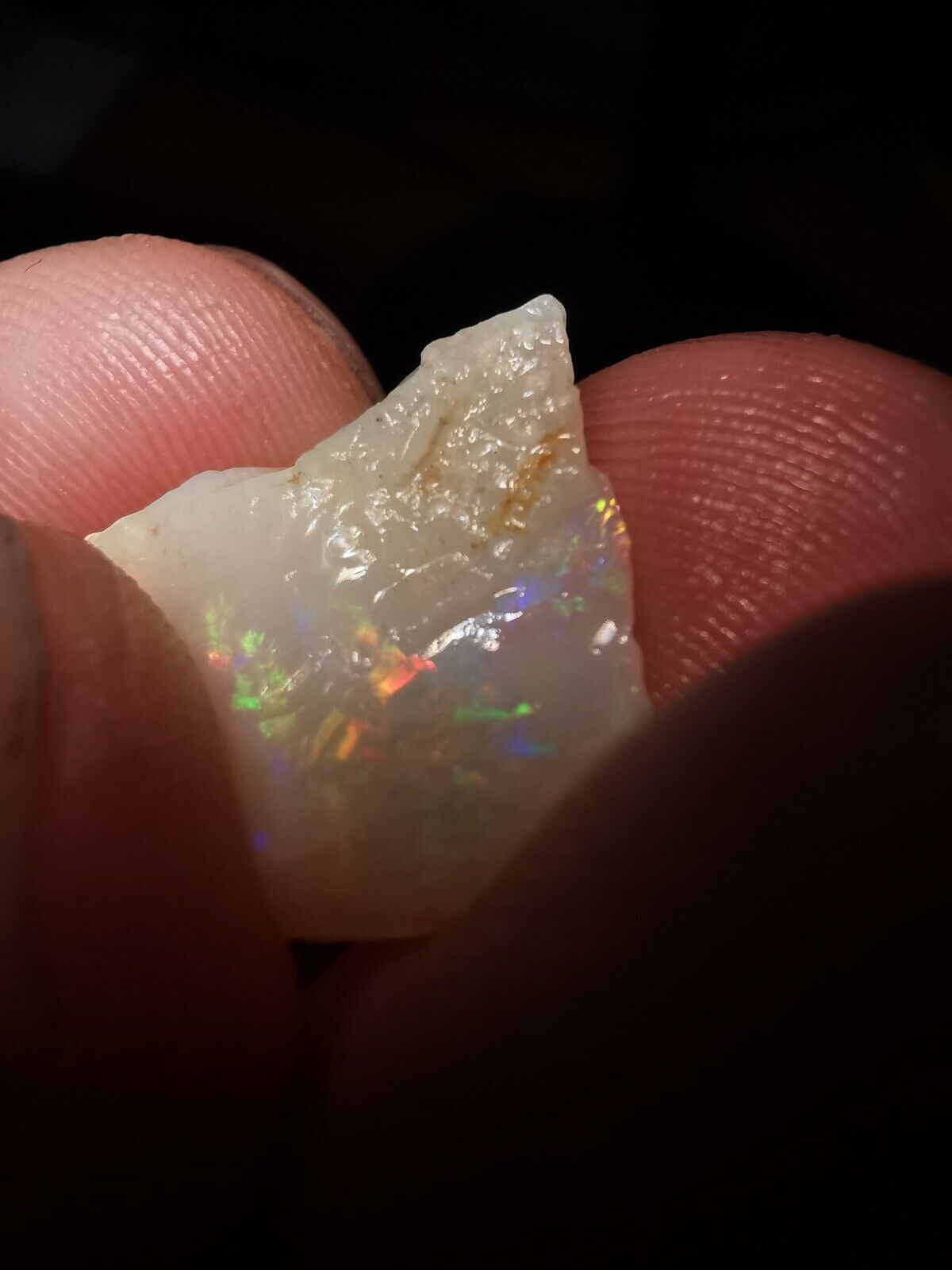 6.3Carats Solid Rough Coober Pedy Opal Piece with Beautiful Colour