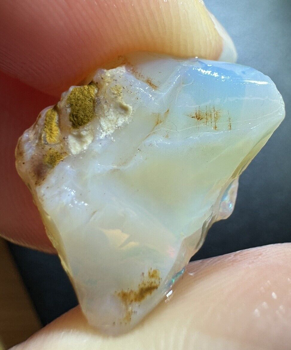 7.9 Carats Solid Rough Coober Pedy Opal Piece with Beautiful Colour