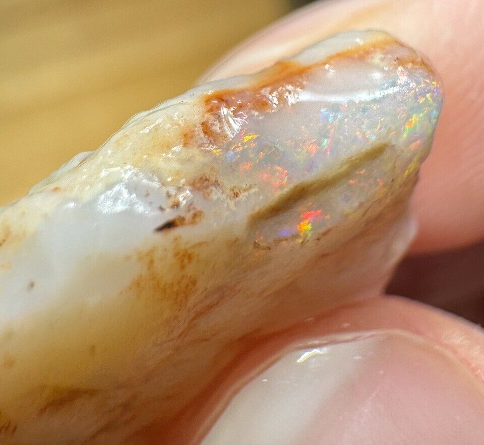 11.5 Carats Solid Rough Coober Pedy Opal Piece with Beautiful Colour B1 shell