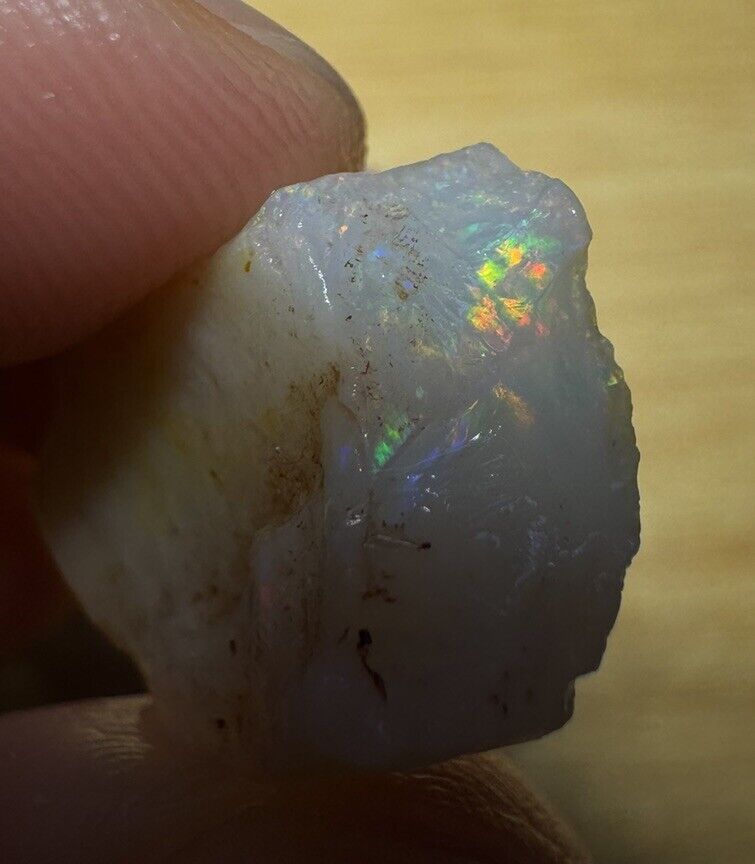 9.6 Carats Solid Rough Coober Pedy Opal Piece with Beautiful Colour B1