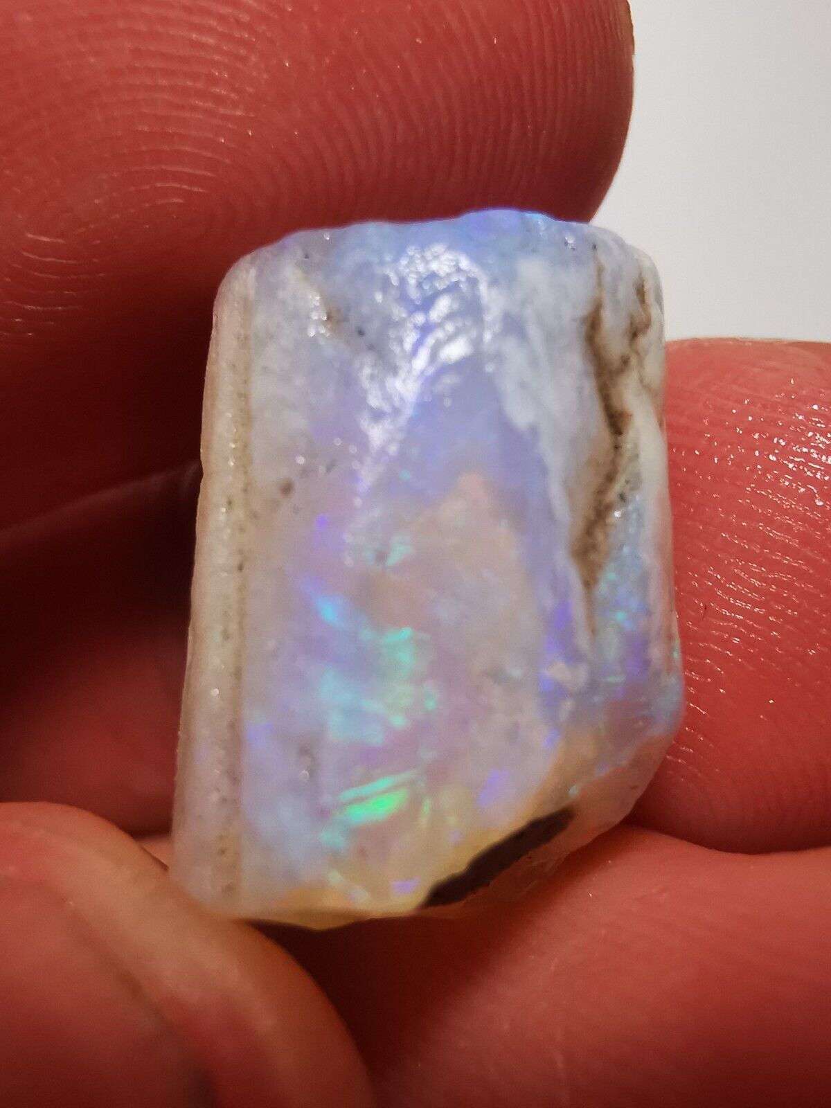 Coober Pedy Opal rough pipe 14ct with Beautiful Colour B1
