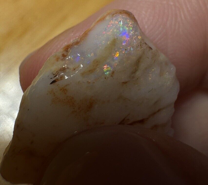 8.6 Carats Solid Rough Coober Pedy Opal Piece with Beautiful Colour B1 shell