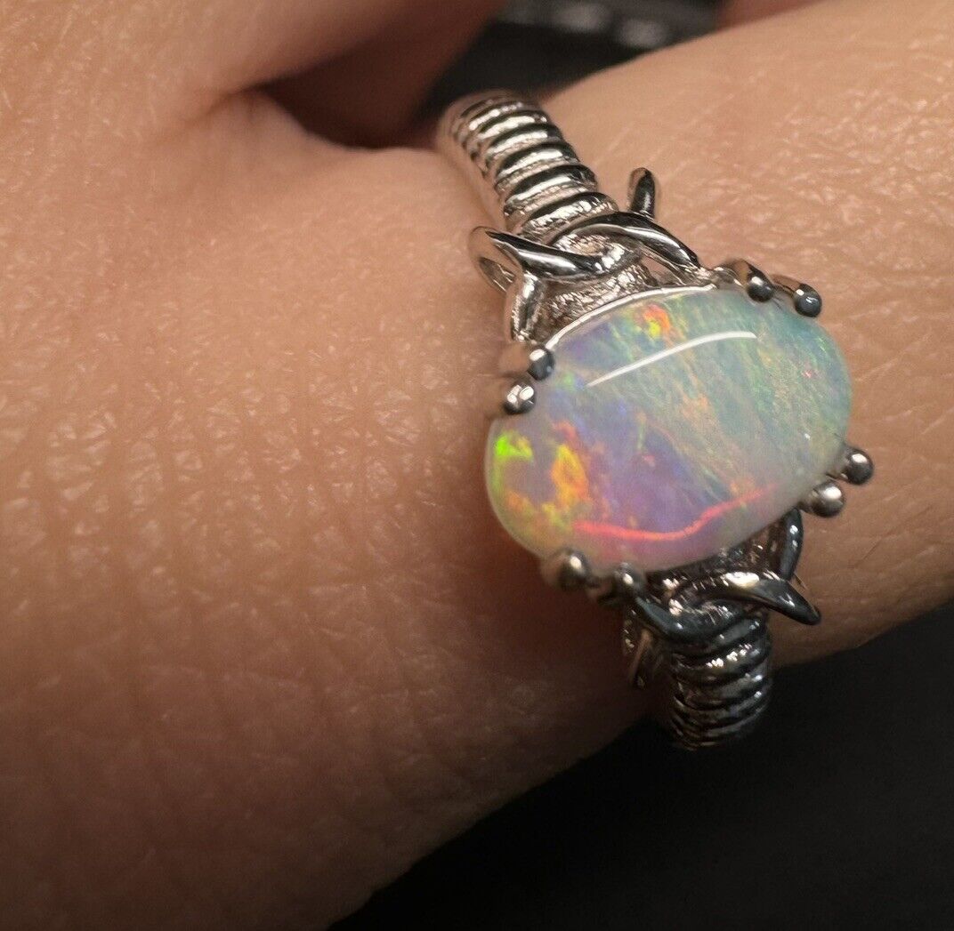 Ring $180 Opal Piece with Beautiful Colour C1-2207