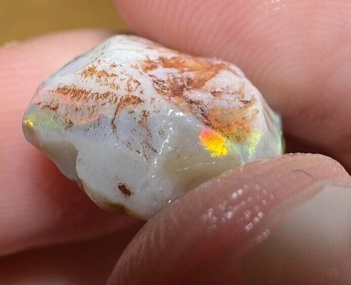 8.85 Carats Solid Rough Coober Pedy Opal Piece with Beautiful Colour B1