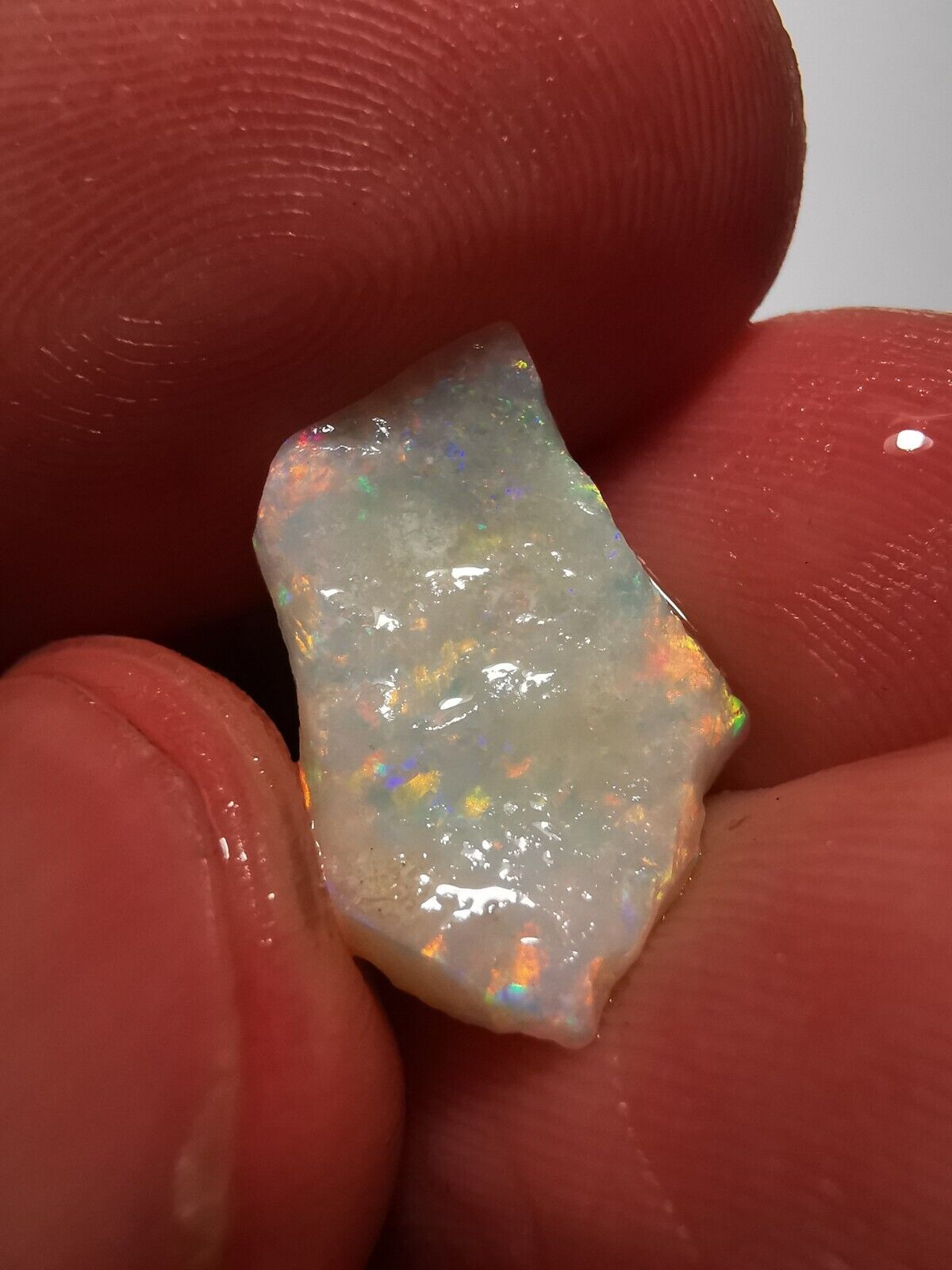 3.1 Carats Solid Rough Coober Pedy Opal Piece with Beautiful Colour B1