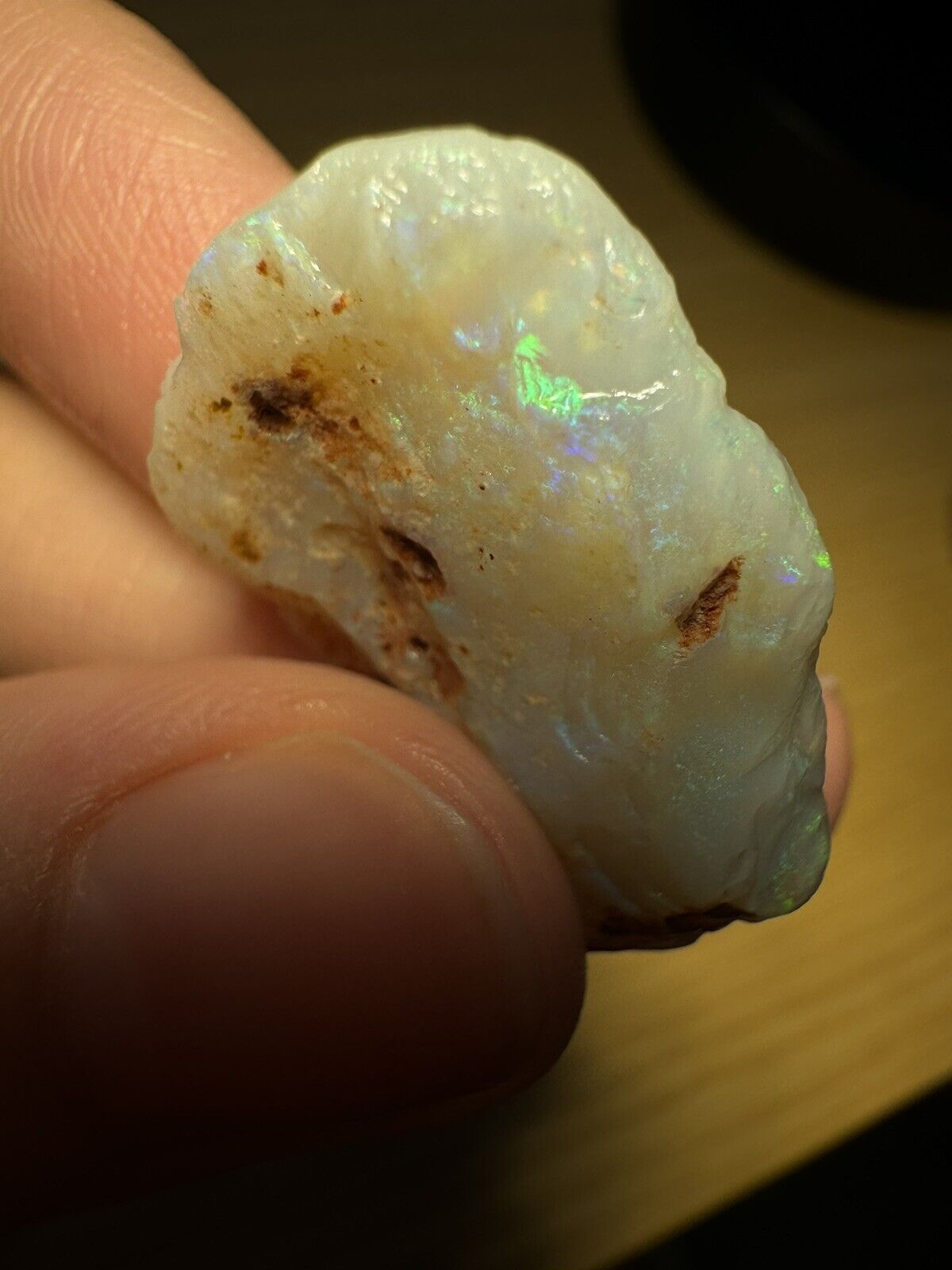 11.5 Carats Solid Rough Coober Pedy Opal Piece with Beautiful Colour B1