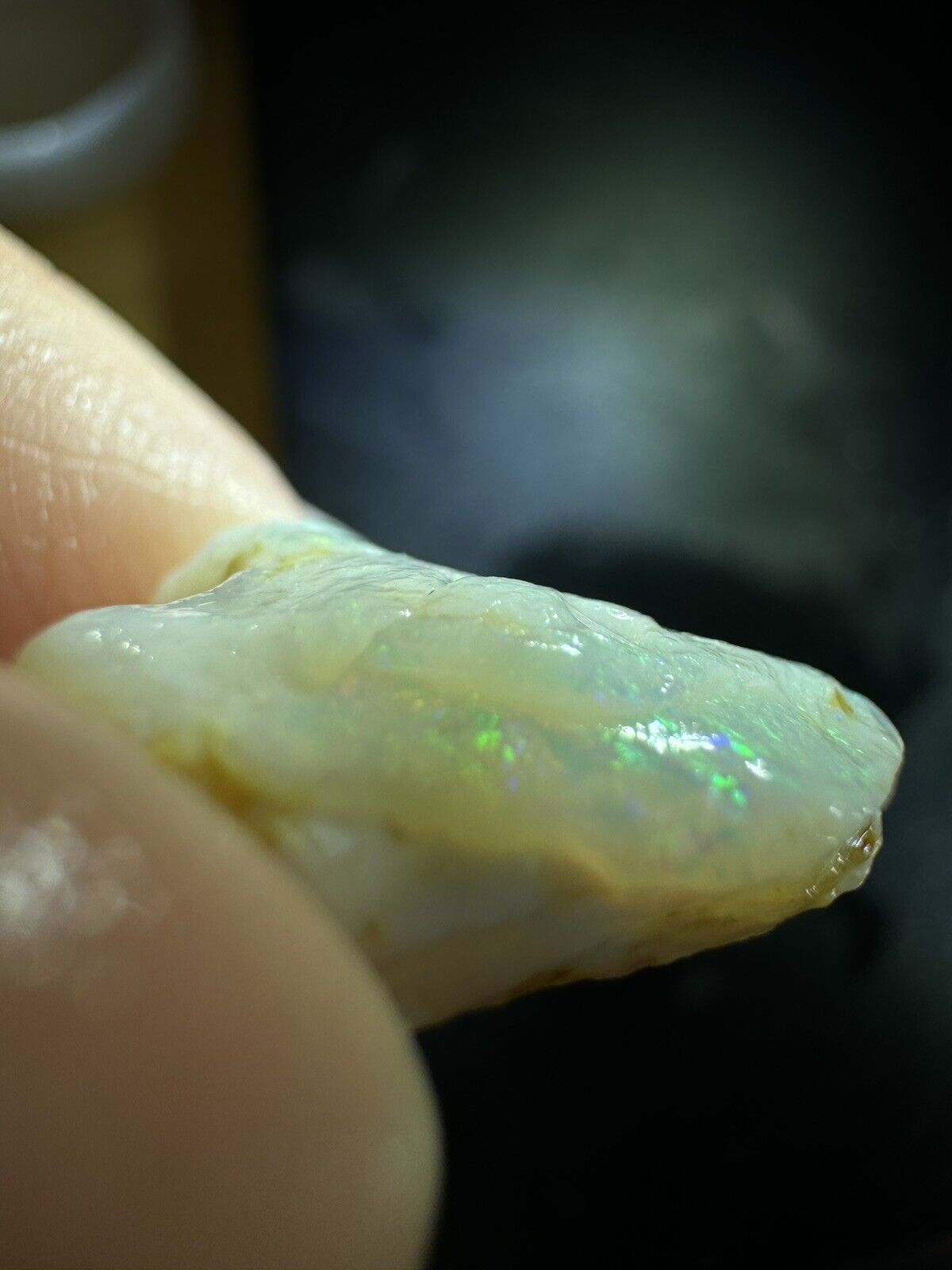 7.7 Carats Solid Rough Coober Pedy Opal Piece with Beautiful Colour B1