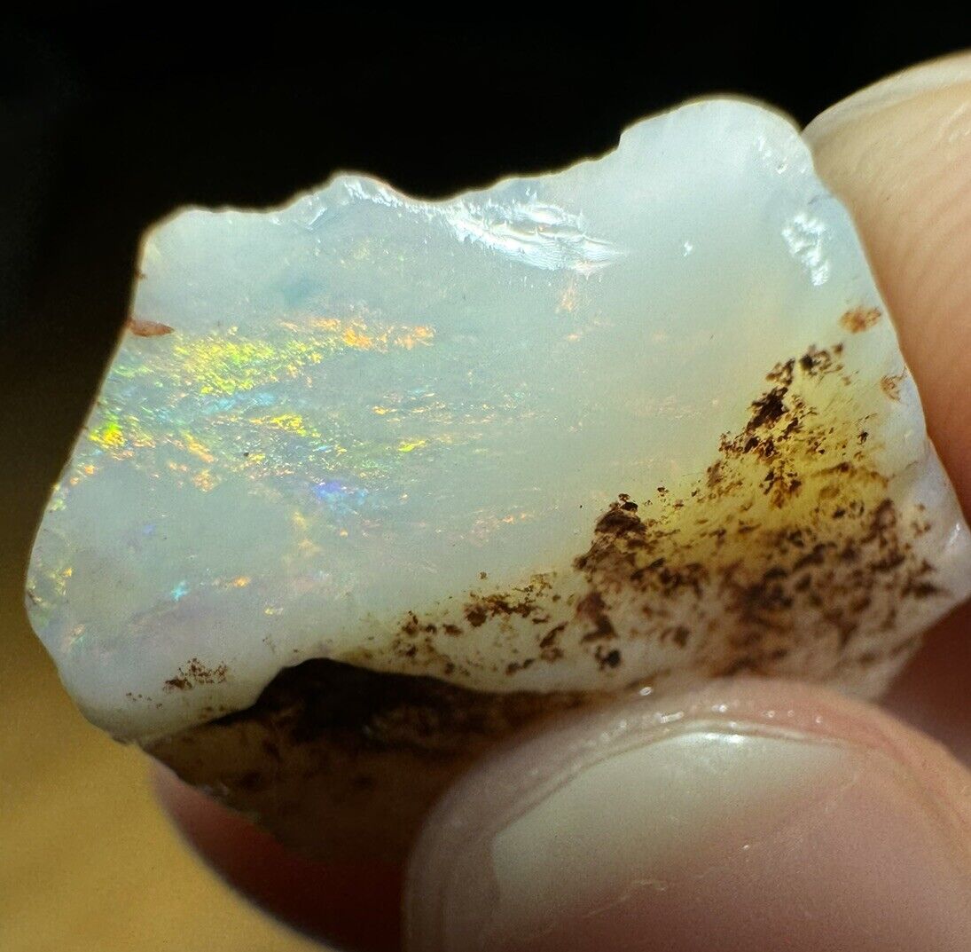 12.3 Carats Solid Rough Coober Pedy Opal Piece with Beautiful Colour B1