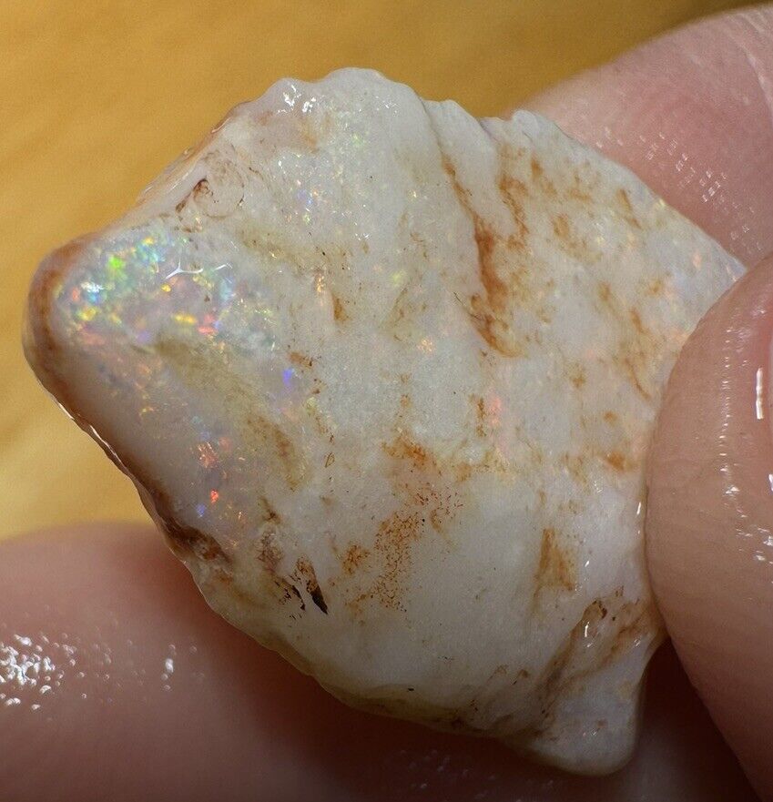 15.5 Carats Solid Rough Coober Pedy Opal Piece with Beautiful Colour B1 shell
