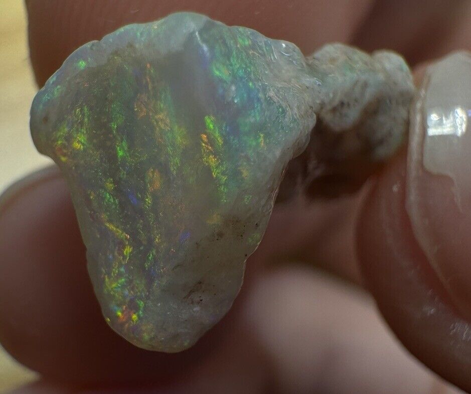 7.15Carats Solid Rough Coober Pedy Opal Piece with Beautiful Colour B1