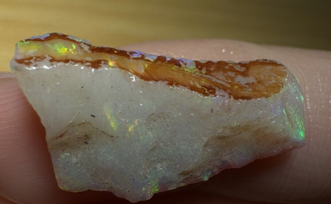 6.4 Carats Solid Rough Coober Pedy Opal Piece with Beautiful Colour C1