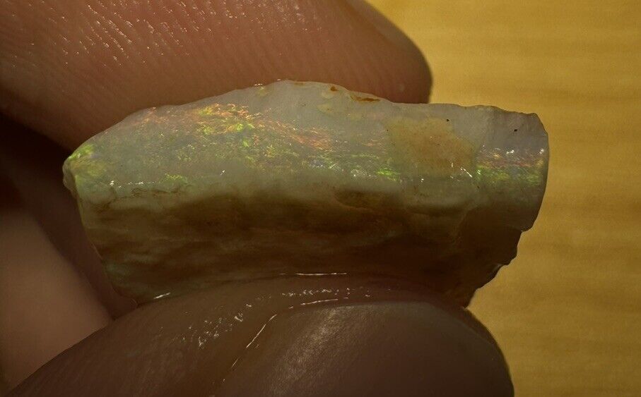 7.1 Carats Solid Rough Coober Pedy Opal Piece with Beautiful Colour B1