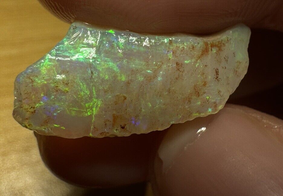 7.8 Carats Solid Rough Coober Pedy Opal Piece with Beautiful Colour C1