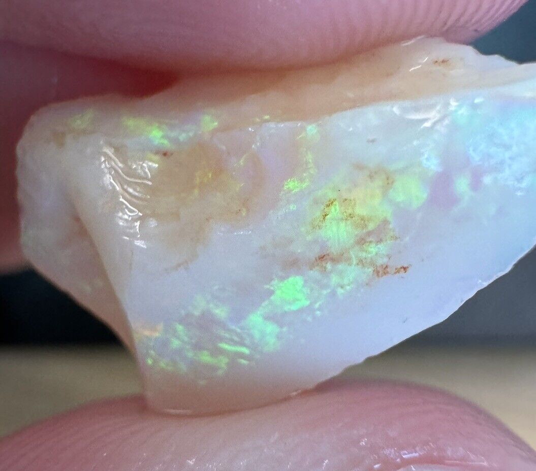 5.8 Carats Solid Rough Coober Pedy Opal Piece with Beautiful Colour