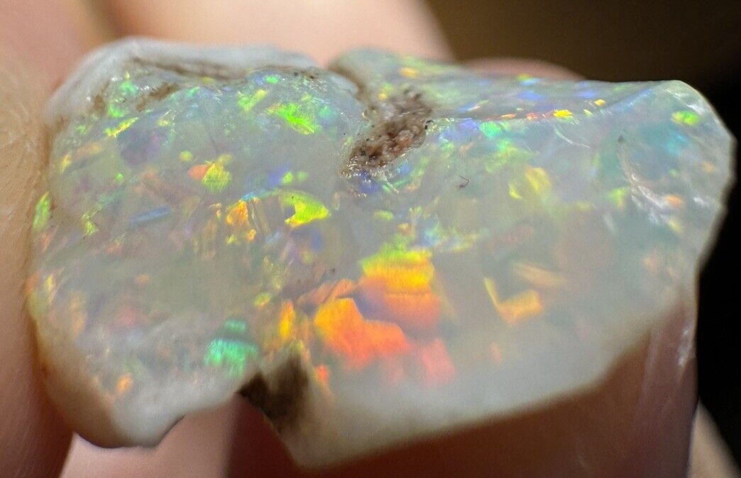 4.7 Carats Solid Rough Coober Pedy Opal Piece with Beautiful Colour B1