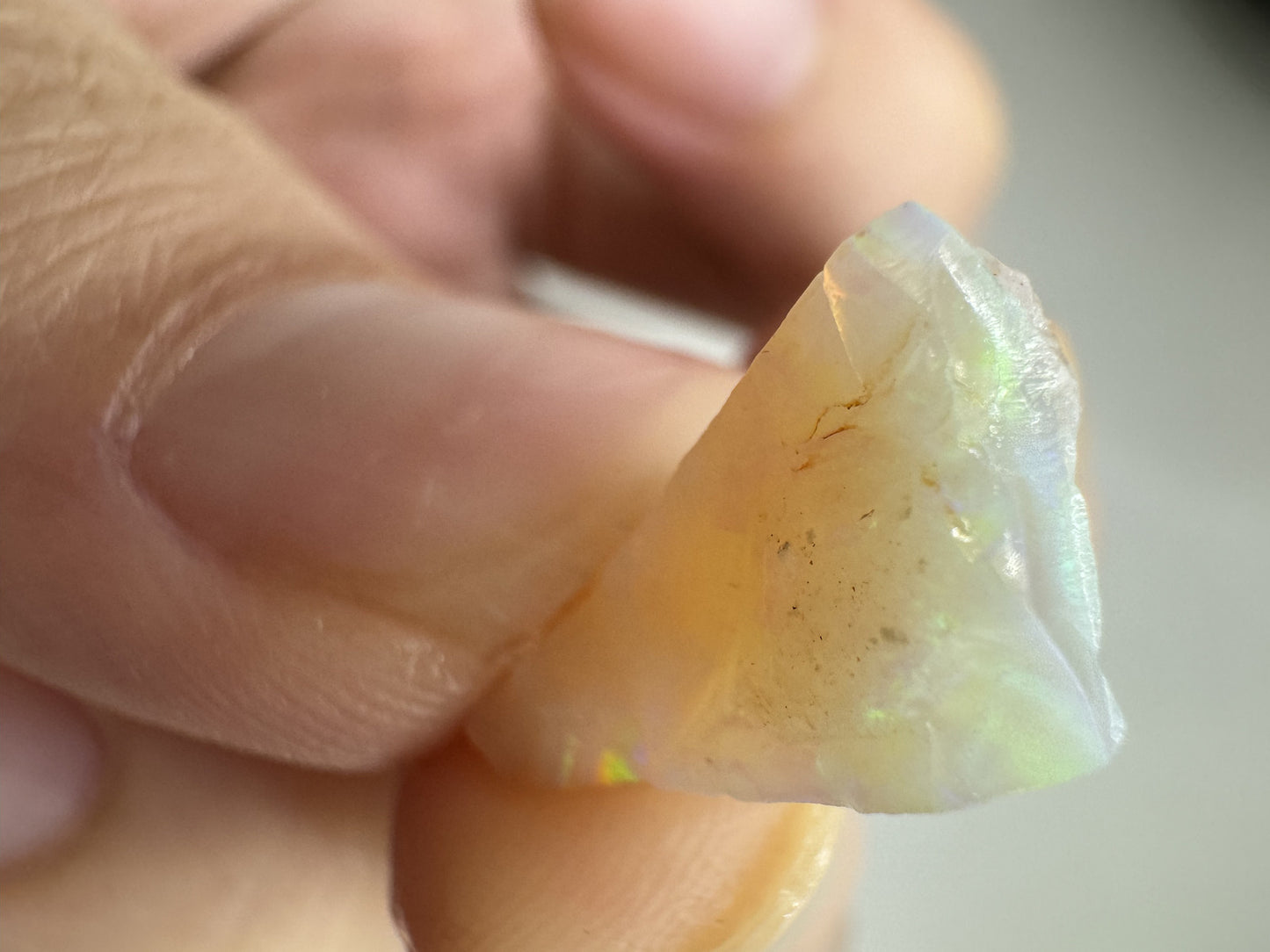 3.3 Carats Solid Rough Coober Pedy Opal Piece with Beautiful Colour