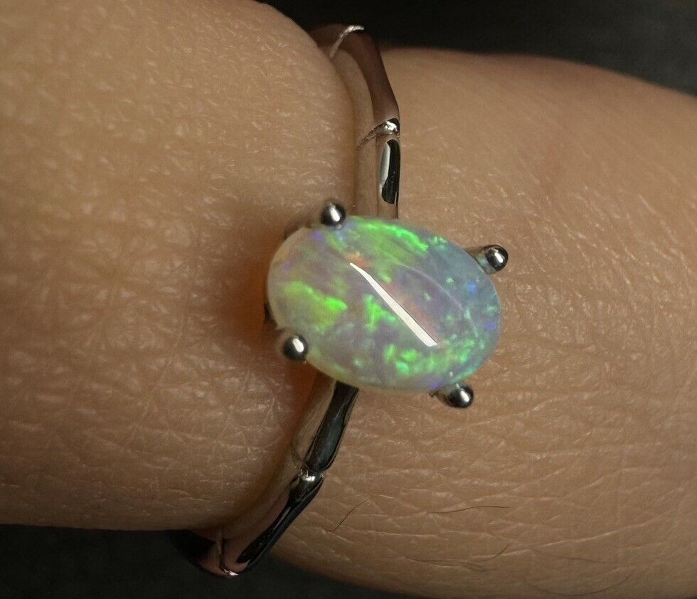 Ring $180 Opal Piece with Beautiful Colour C1-2206
