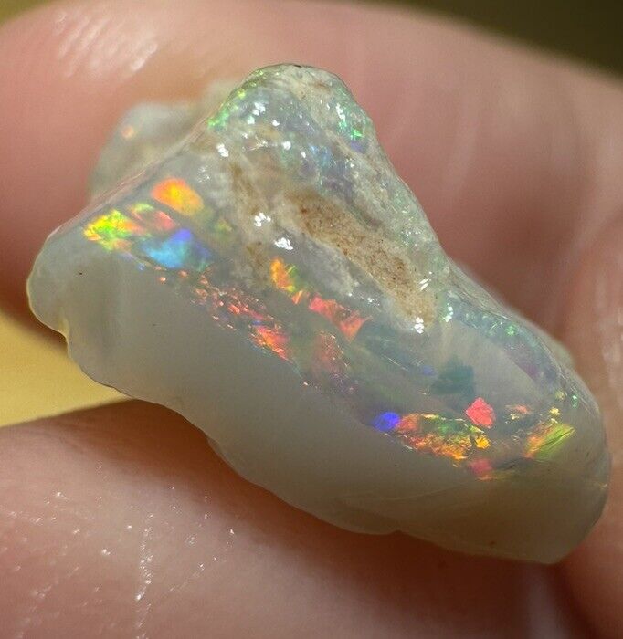 8.6 Carats Solid Rough Coober Pedy Opal Piece with Beautiful Colour C1