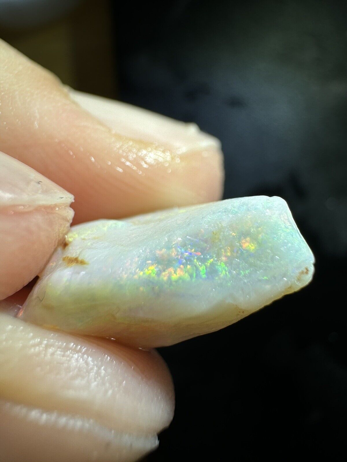 5 Carats Solid Rough Coober Pedy Opal Piece with Beautiful Colour B1