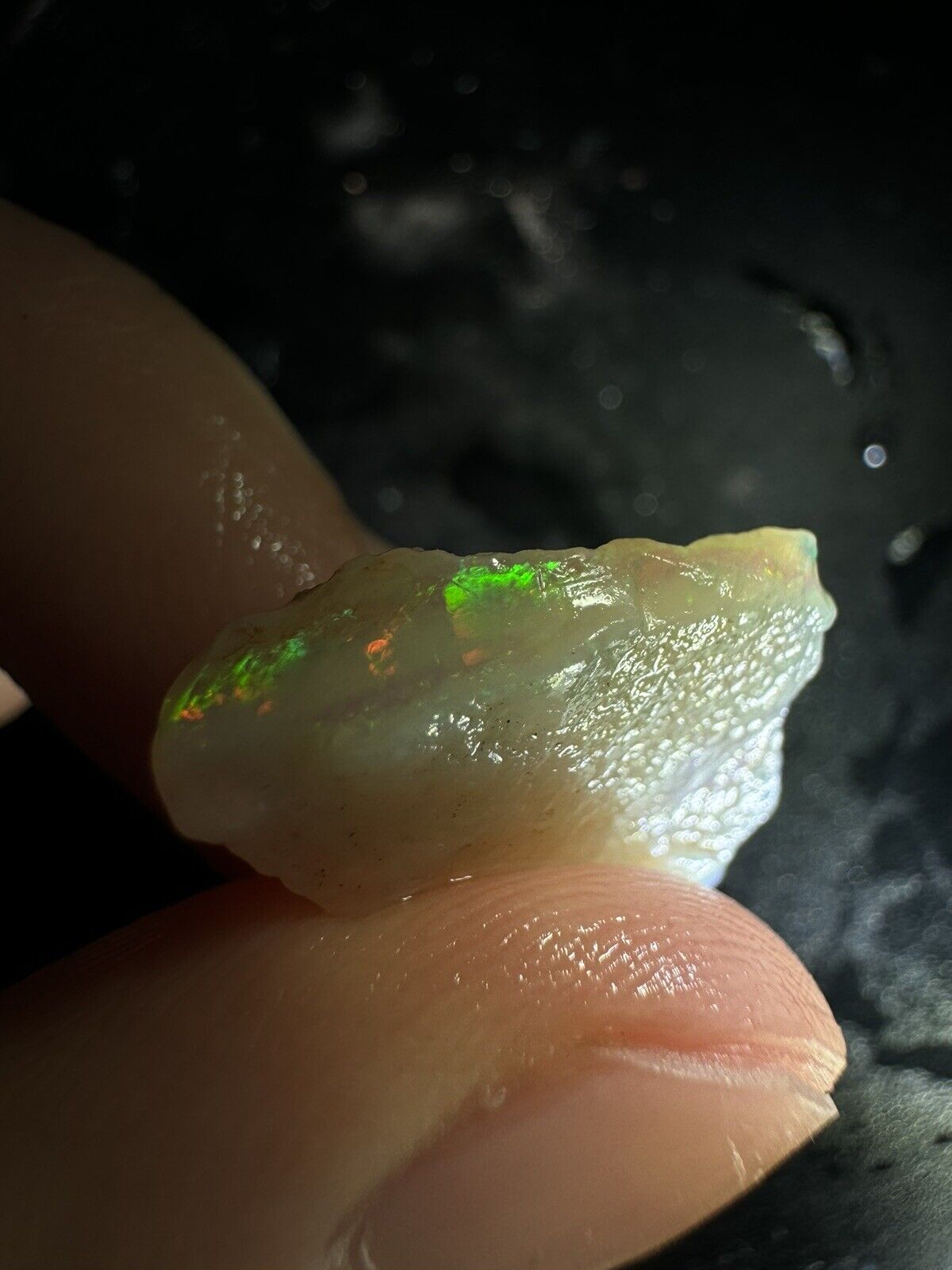 6.6 Carats Solid Rough Coober Pedy Opal Piece with Beautiful Colour B1