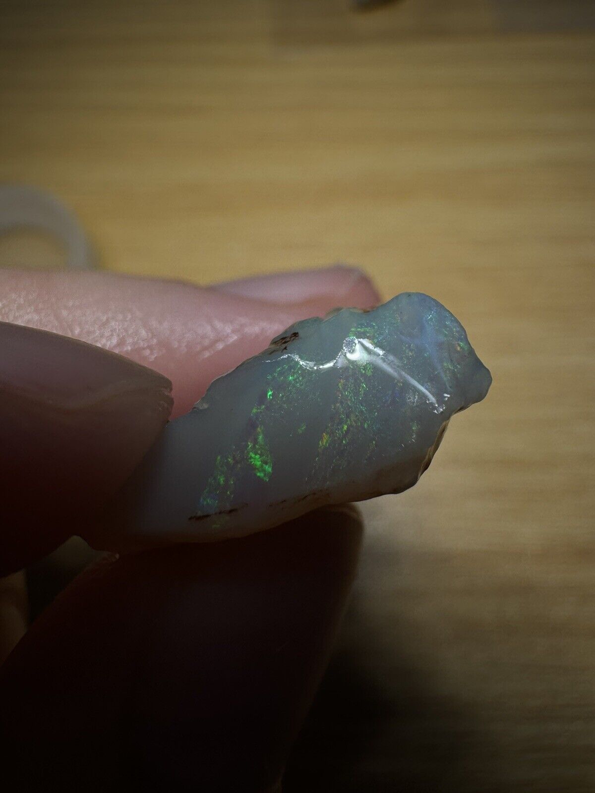 10 Carats Solid Rough Coober Pedy Opal Piece with Beautiful Colour B1