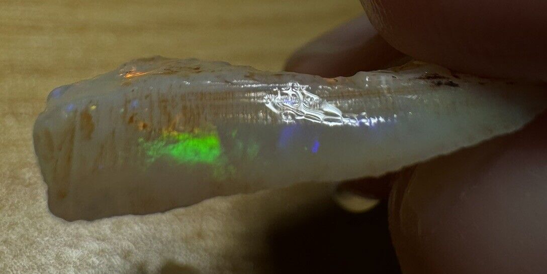 5.7 Carats Solid Rough Coober Pedy Opal Piece with Beautiful Colour C1