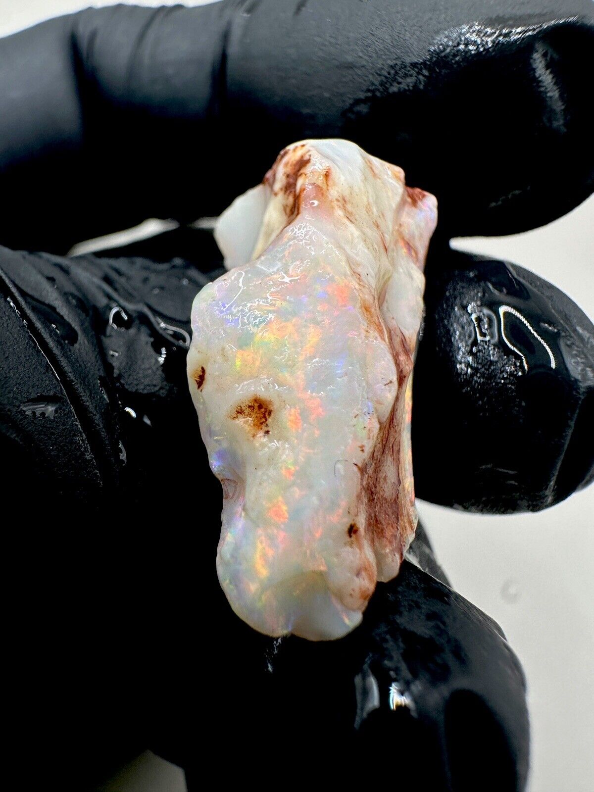 17.7 Carats Solid Rough Coober Pedy Crystal Opal Piece with Beautiful Colour