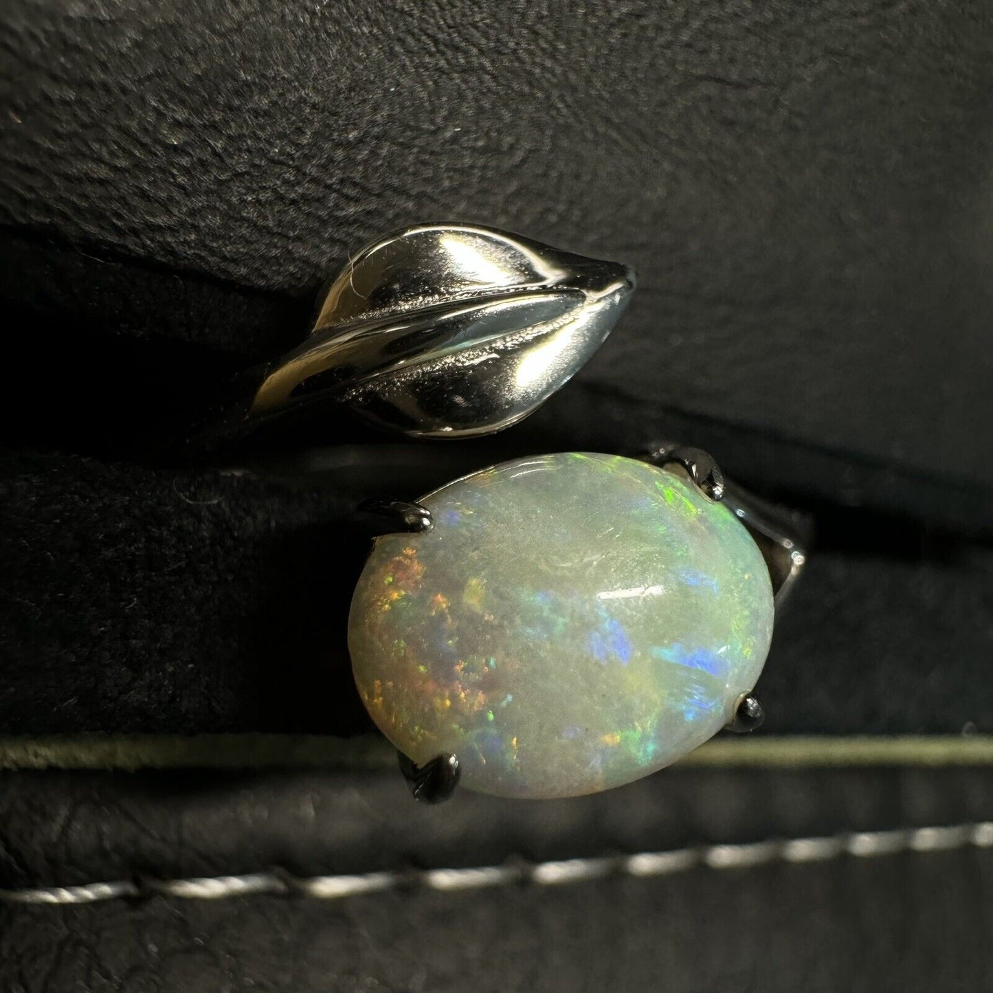 Ring $180 Opal Piece with Beautiful Colour C1-2216