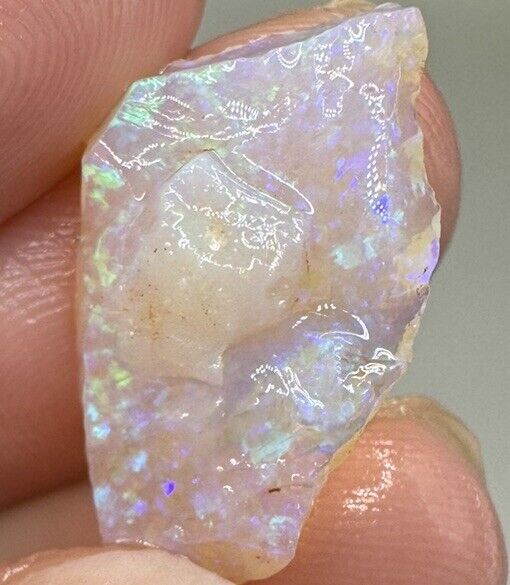5.4 Carats Solid Rough Coober Pedy Opal Piece with Beautiful Colour
