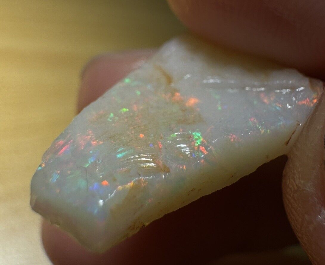 6.3 Carats Solid Rough Coober Pedy Opal Piece with Beautiful Colour C1