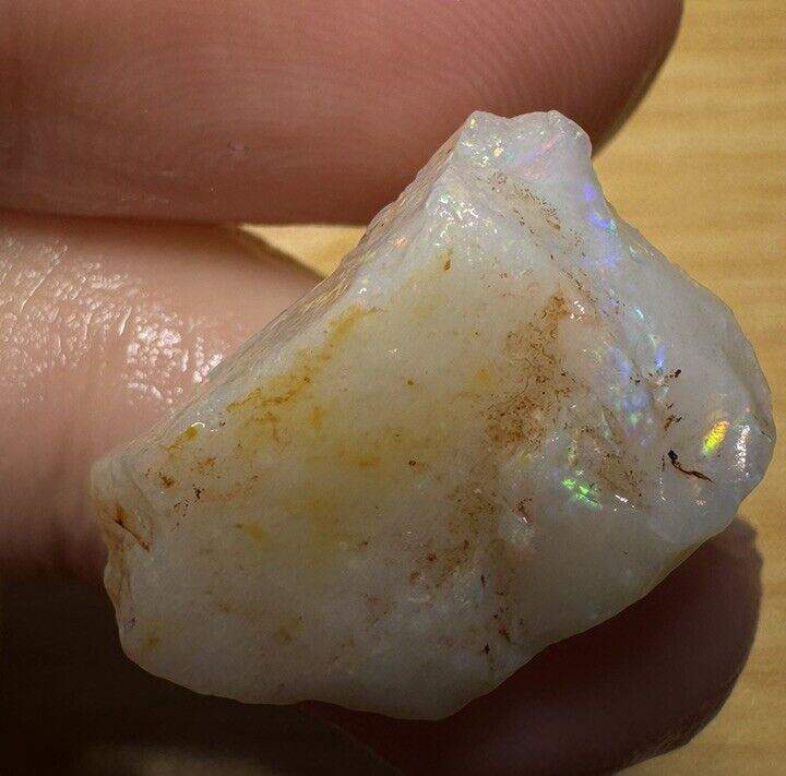 9.6 Carats Solid Rough Coober Pedy Opal Piece with Beautiful Colour B1