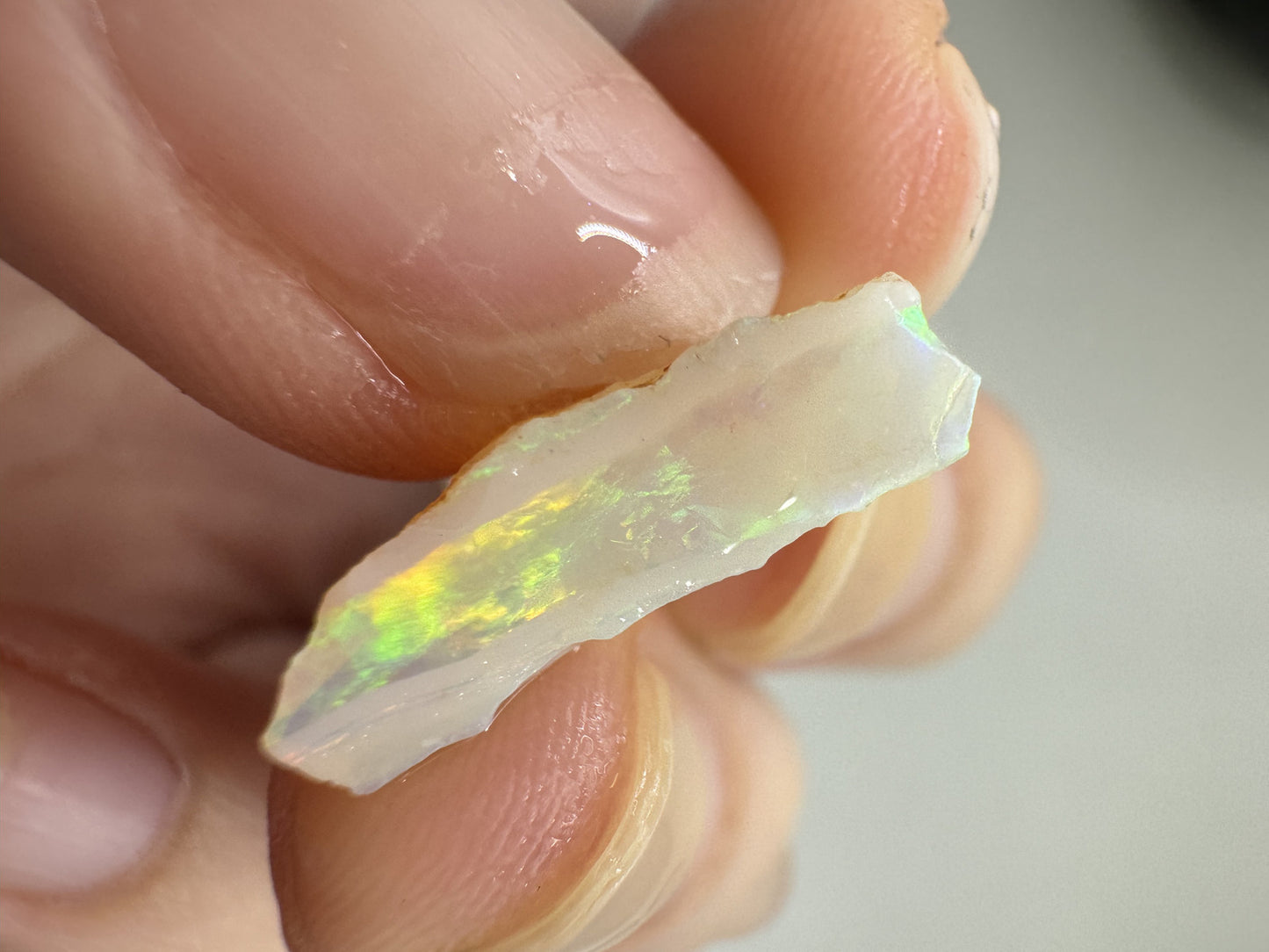 3.3 Carats Solid Rough Coober Pedy Opal Piece with Beautiful Colour
