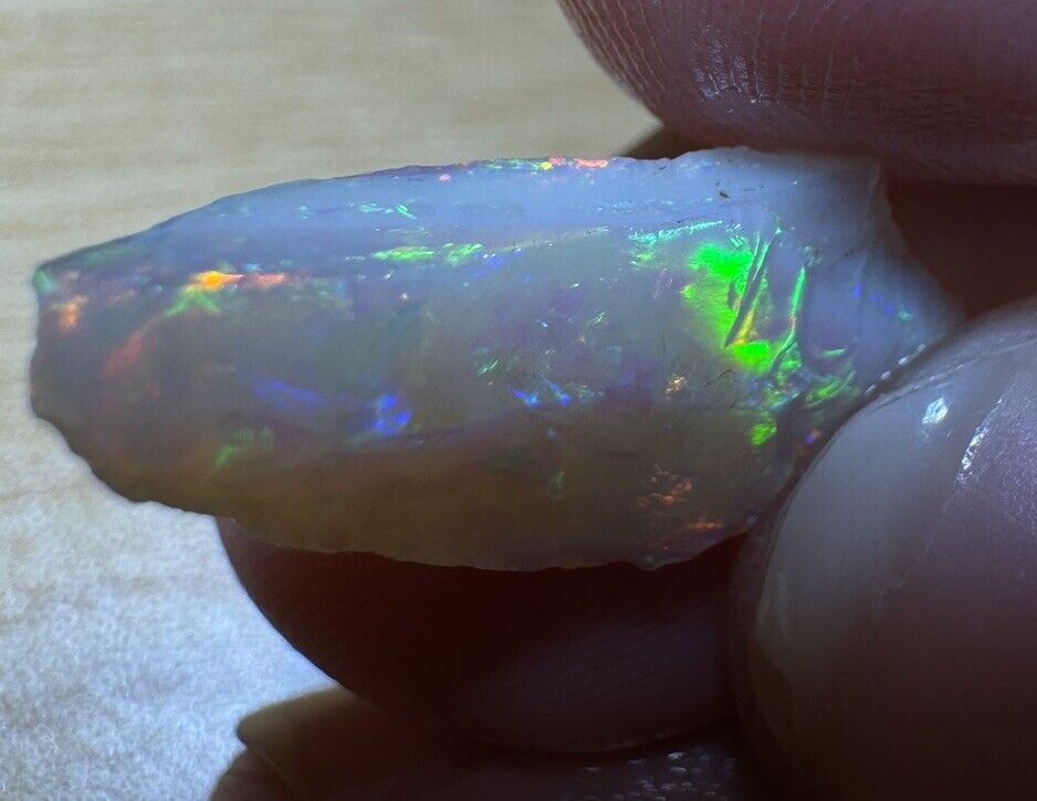 3 Carats Solid Rough Coober Pedy Opal Piece with Beautiful Colour C1