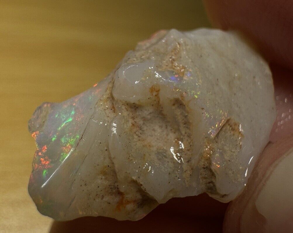 5.5 Carats Solid Rough Coober Pedy Opal Piece with Beautiful Colour C1