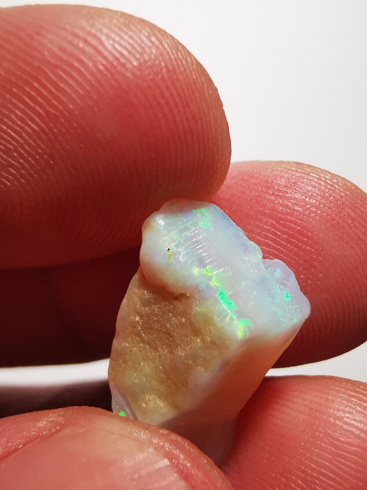 5.9 Carats Solid Rough Coober Pedy Opal Piece with Beautiful Colour B1
